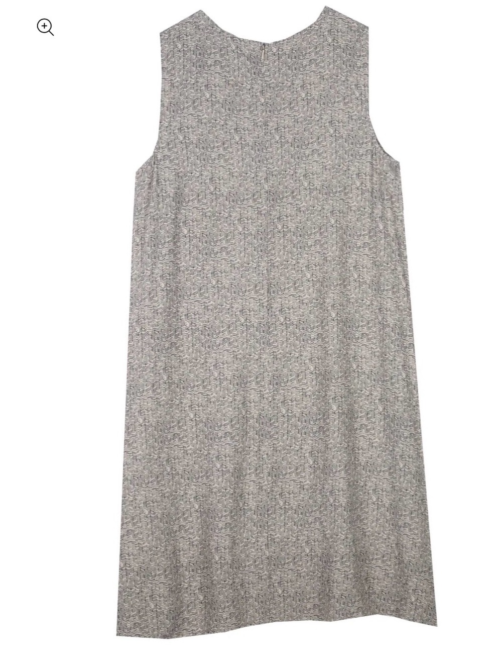 Eileen Fisher Chevron Print Tencel Dress M Minimalist Quiet Luxury Midi - Picture 3 of 11
